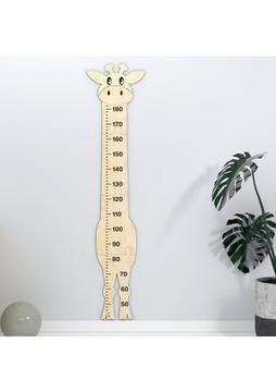Dalyan Zürafa Şekilli Ahşap Boy Ölçüm Çizelgesi