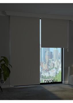 Favolli Açık Gri Karartma Blackout Stor Perde Metal Ithal Kasa Işık Geçirmez