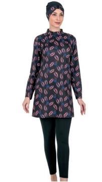 Fantasy 3310 Bayan Yaprak  Desenli Tesettür Mayo