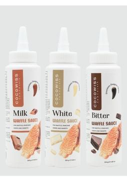 3'lü Set Waffle &amp; Krep &amp; Pankek Çikolata Sos 300GR(SÜTLÜ,BEYAZ,BITTER)