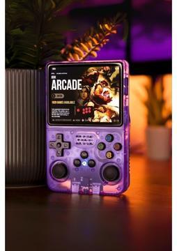 R36S Taşınabilir Mini Konsol Linux Sistemi 3,5 Inç IPS Ekran, Gaming E Ps1, Psp, N64, Nds, Supern, Gameb, Gba, Neog, Tf Kartı 64 GB + 15000 Oyun