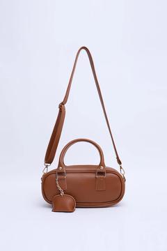 Taba Shk207 Suni Deri Charm Detaylı Fermuarlı Ayarlanabilir Askılı El, Kol ve Omuz Çantası U:14 E:24