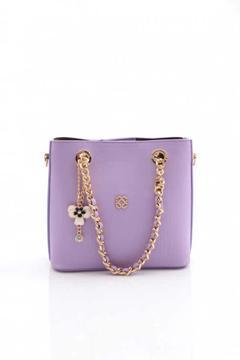 Dgn Kadın Çiçek Broşlu Zincir Detayli Çanta