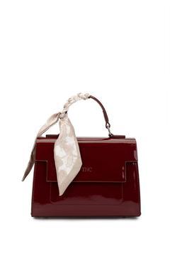 Kadın Vegan Bordo Rugan Kol Çantası