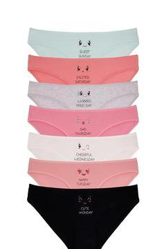 Kadın Pamuklu Likralı Külot 7 li Paket