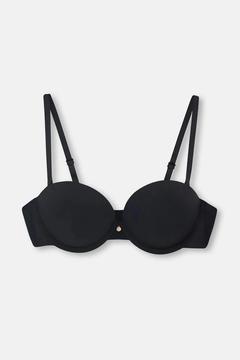 Siyah 1080Kc Lily Straplez Push-Up Destekli Sütyen