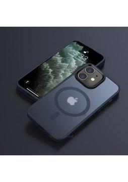 MTK Moveteck Apple iphone 11 Kılıf Mat Magsafe Wireless Şarj Destekli Hassas Butonlu Soft Mat Kenarlı Buzlu Çerçeveli Darbe Korumalı Mor Kapak