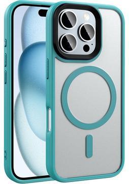 MTK Moveteck iPhone 16 Pro Max Kılıf Kamera Çıkıntılı Korumalı Mat Magsafe Şarj Destekli Renkli Hassas Butonlu Kapak