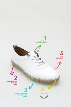 KADIN ORTOPEDİK ESNEK ULTRA HAFİF GÜNLÜK YÜRÜYÜŞ SPOR CASUAL YUMUŞAK DERİ AYAKKABI