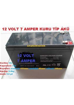 Ata Elektronik 12V 7AH 12 Volt 7 Amper Pilsan Uyumlu Oyuncak Araba Jeep Akülü Araba Aküsü Pili - 150MM 95MM 62MM
