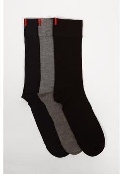 Katia &amp; Bony  3'lü Paket Harold Bambu Erkek Soket Çorap Antrasit-Lacivert-Siyah