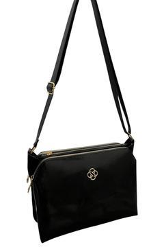 Yeni Sezon Siyah Kırışık Rugan Üç Bölmeli Su İtici Omuz Çapraz Askılı Kaliteli Çanta