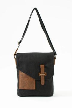 GK62 KANVAS POSTACI ÇANTASI ÇOK BÖLMELİ ÜNİVERSİTE GÜNLÜK ÇANTA MACBOOK TABLET ÇANTA SİYAH