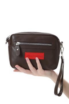 Koyu Kahve Minik Unisex 3 Gözlü Deri Çanta