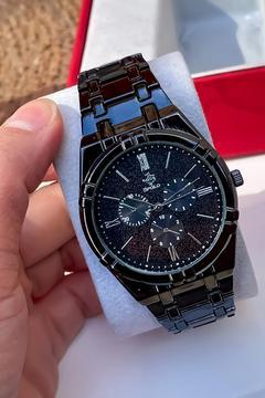 Yeni Sezon Özel Tasarım Siyah Renk Metal Kordon Erkek Kol Saati Bileklik Babalar Günü Hediyesi