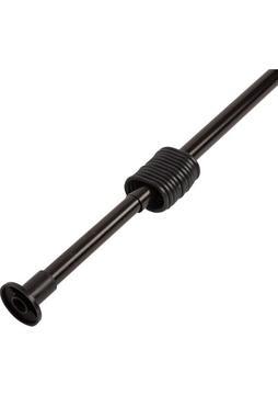 Tekno Trust Banyo Duş Perde Borusu Siyah Yaylı 2 Mt, Yaylı Ayarlanabilir Düz Banyo Perdesi Borusu