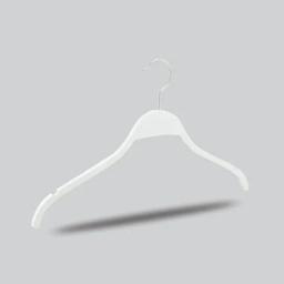 Ahşap Bluz Gömlek Askısı Beyaz Renk 2 Adet