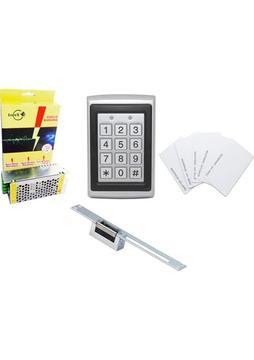 Lorex Lr-Dph2 Dış Ortam Kartlı &amp; Şifreli Kapı Otomatiği – Kilidi ve Lorex LR-ES12SC Elektrikli Kilit Karşılığı Lorex LR-GUCSW10 12V 10A Switch Mode Smps Güvenlik Kamera Adaptörü ve 10 Tane Kart