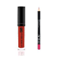 Tca Studio Make-Up Fırçalı Likit Mat Ruj ve Dudak Kalemi Seti Lip Liner - Lip Gloss