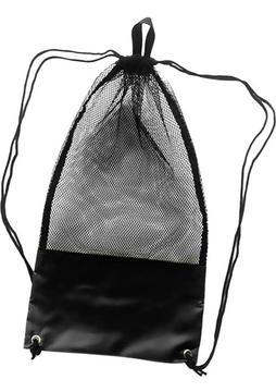 Perfk Tüplü Dalış Şnorkel Şnorkel Siyah Için Mesh Drawstring Çantası (Yurt Dışından)