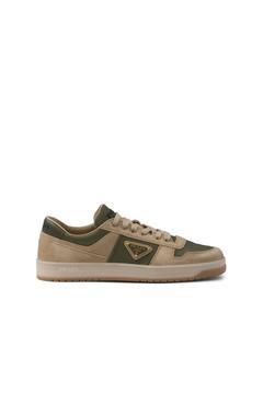 Enamel triangle suede sneakers