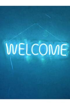 Welcome Neon Led Duvar Dekoru Aydınlatması Neon Led Tabela
