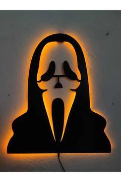 Scream Çığlık Dekoratif Led Işıklı Ahşap Tablo