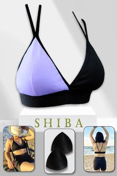 Kadın Pamuklu Askılı Crop Pedli Spor Sütyeni Yarım Atlet Shb144810