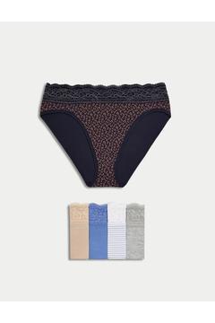 5'li Cotton Lycra® High Leg Külot Seti