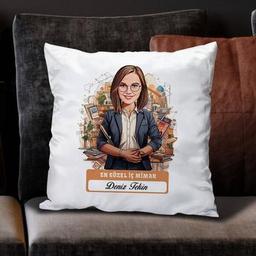 Karikatürlü En Güzel İç Mimar Yastık