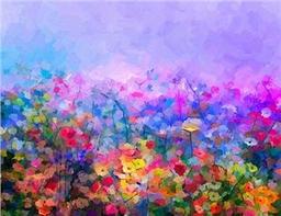 Rengarenk Çiçekler 2 - Kanvas Tablo