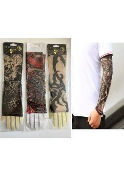 Airbrush Tattoo 3 Çift 6 Adet Giyilebilir Dövme Sleeves Tattoo Çorabı Sleeves