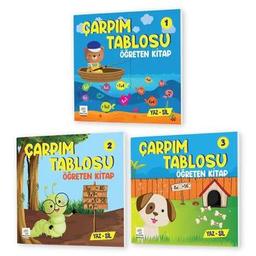 Çarpım Tablosu Öğreten 3'lü Kitap Seti Yaz Sil