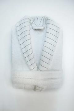 Büyük Beden Oversize Şalyaka Bornoz - Ocean Nera White Quarry