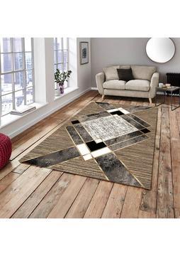 Meka Home Kahve Gold Şerit Model Lastikli Halı Örtüsü