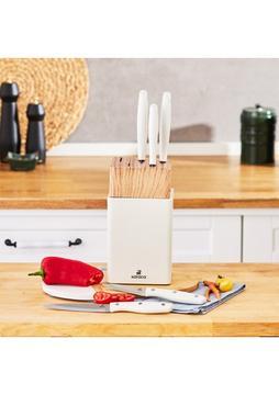 Karaca Mastercut Krem 6 Parça Standlı Bıçak Seti