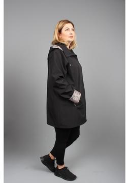 Glr &amp; Gym Ceyda Siyah Mevsimlik Büyük Beden Yazlık Trençkot Mont