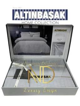 Altınbaşak Jakarlı Saten Çift Kişilik Nevresim Takımı Adelya Puce