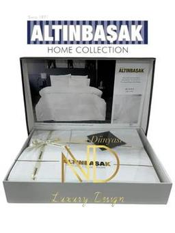 Altınbaşak Jakarlı Saten Çift Kişilik Nevresim Takımı Mınna Arcane