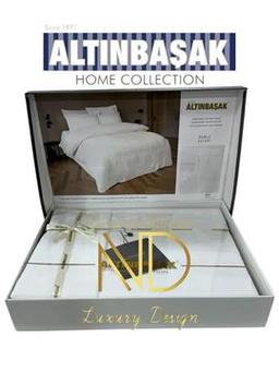 Altınbaşak Jakarlı Saten Çift Kişilik Nevresim Takımı Perle Arcane