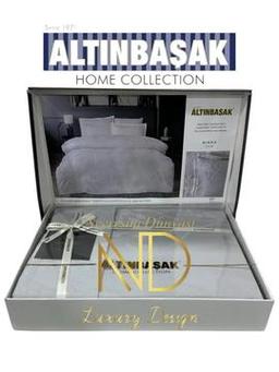 Altınbaşak Jakarlı Saten Çift Kişilik Nevresim Takımı Minna Coin