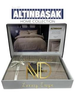 Altınbaşak Jakarlı Saten Çift Kişilik Nevresim Takımı Adelya Sabre