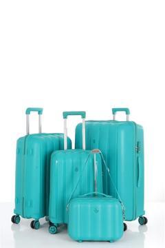 MÇS Polipropilen 4'lü Valiz Seti - Pudra