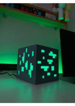 Root Made Minecraft Elmas Cevheri Masa Lambası Fişli Dekoratif Minecraft Lamba Gamer Dekorasyon