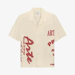 Red Print Shirt 'Cream'