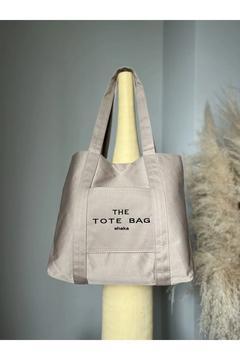 Kanvas Kadın Kol Ve Omuz Çantası Çıt Çıt Kapatmalı Ön Cep Detaylı