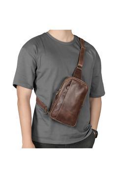 Hakiki Deri Ayarlanabilir Askılı Çapraz Çanta - Unısex