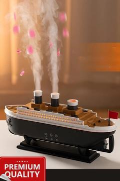 Büyük Gemi Titanic Görünümlü Premium Hava Nemlendirici Ultrasonik Ortam Oda Nemlendirici Işıklı