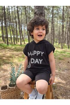 Kapüşonlu Yazlık Baskılı Takım