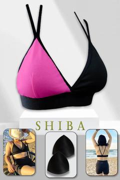 Kadın Çift Askılı Spor Sütyen Bikini Model Boyundan Bağlamalı Kaplı (PEDLİ)